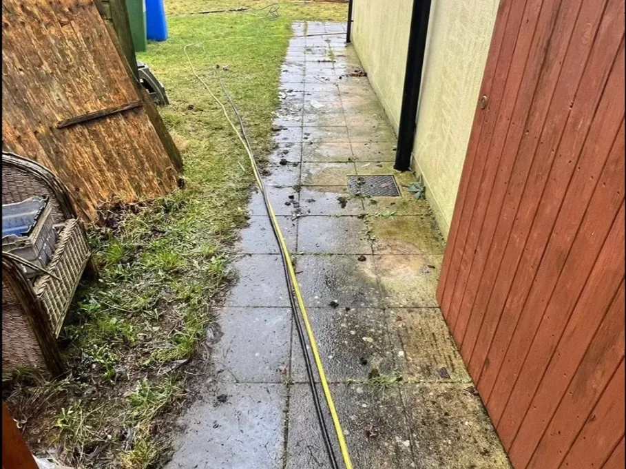 Before: Paving down a side passage, Co. Meath